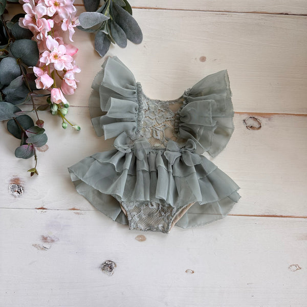 Sage Casa Ruffle Romper