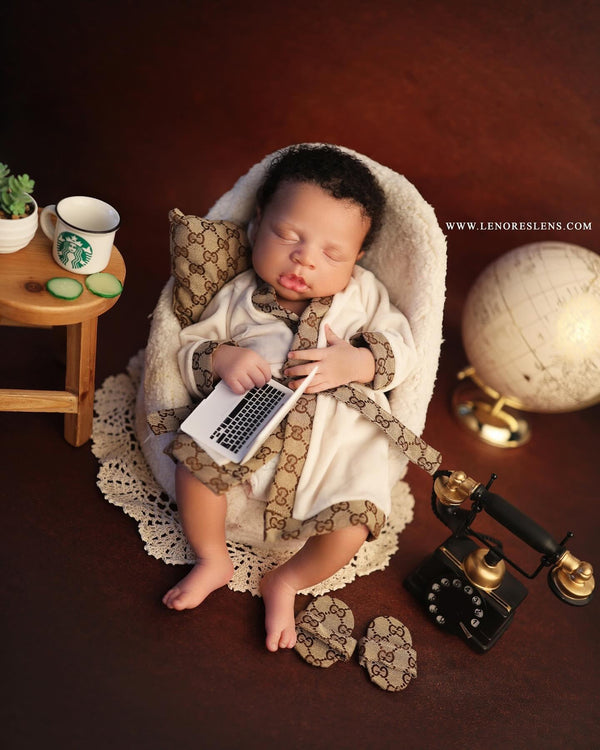 Newborn G Brown Robe