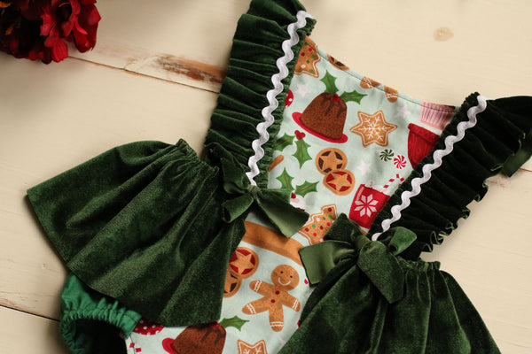 Winter Green Gingerbread Dress