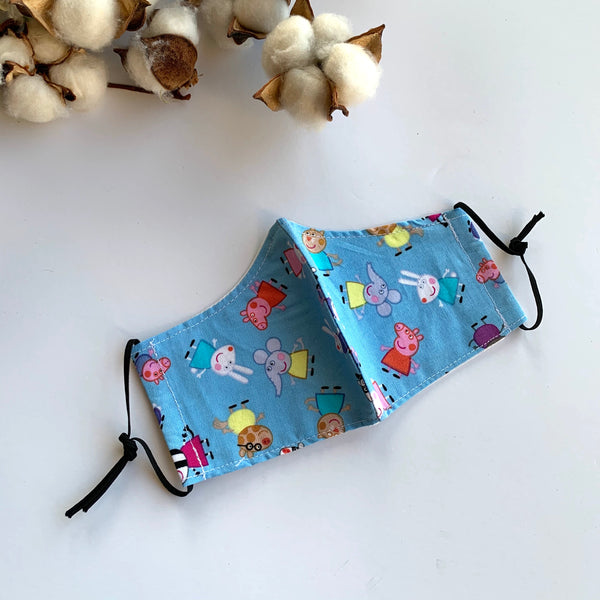 Re-Usable Face Mask w/ Hepa Filter - Peppa Pig - Willow Mint Props