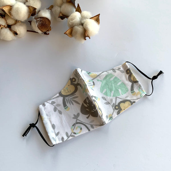 Re-Usable Face Mask w/ Hepa Filter - Monkeys - Willow Mint Props