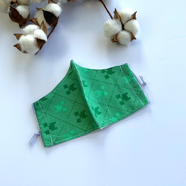 Re-Usable Face Mask w/ Hepa Filter - Minecraft - Willow Mint Props