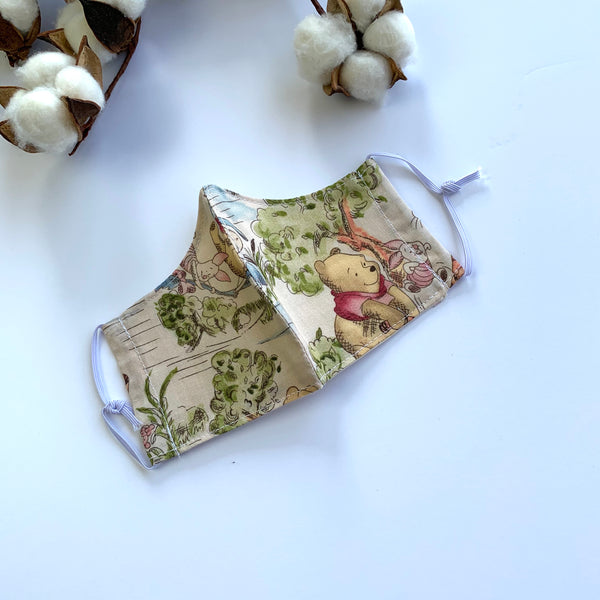 Re-Usable Face Mask w/ Hepa Filter - Winnie The Pooh - Willow Mint Props