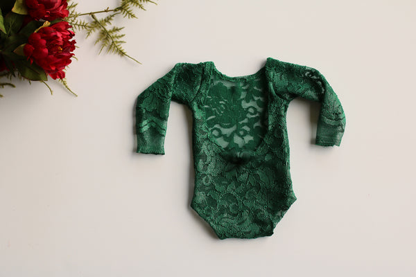 Evergreen Newborn Romper Long Sleeve