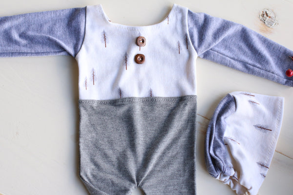 Two Tone Aspen Tree Romper