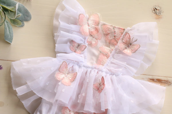 Pink Butterfly Romper