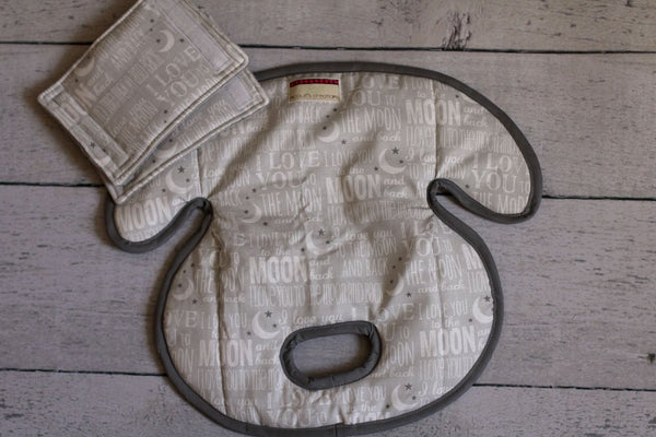 Reversible Car Seat Strap Covers/ Padded Strap Protectors - Willow Mint Props