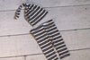 Knot Hat and Pant Set / Stripes