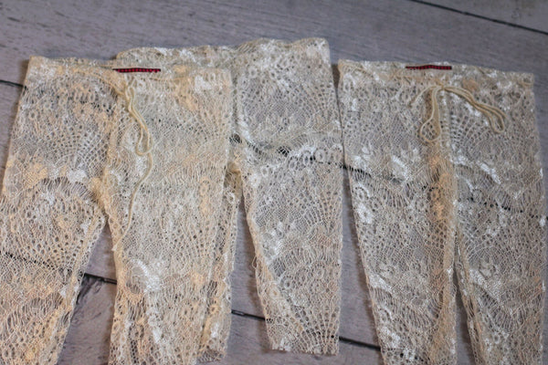 Lace Pants / Girl Lace Leggings / Off White - Willow Mint Props