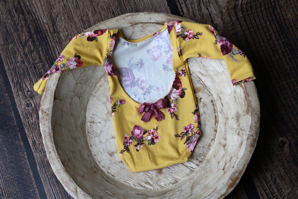 Long Sleeve Mustard Romper - Willow Mint Props