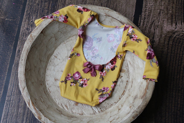 Long Sleeve Mustard Romper - Willow Mint Props