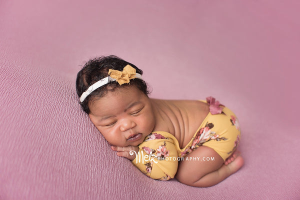 Long Sleeve Mustard Romper - Willow Mint Props