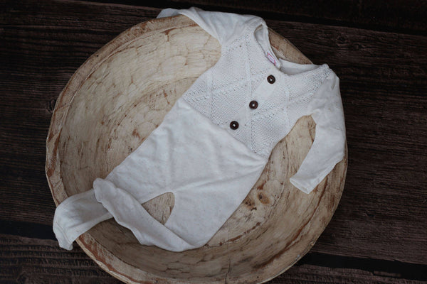 Pajama / Prop Set / Footie Romper - Willow Mint Props