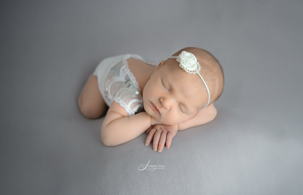 Sequin Romper / Sequin V Back Onesie - Willow Mint Props