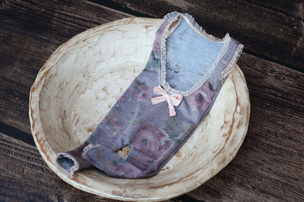 Long Leg Romper / Romper / Open Back Onesie - Willow Mint Props