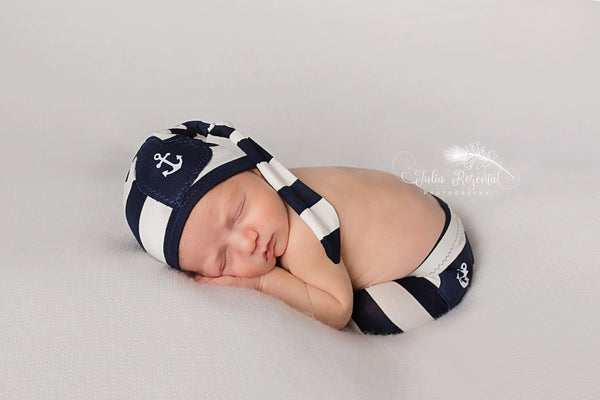 Knot Hat and Pant Set / Sailor - Willow Mint Props