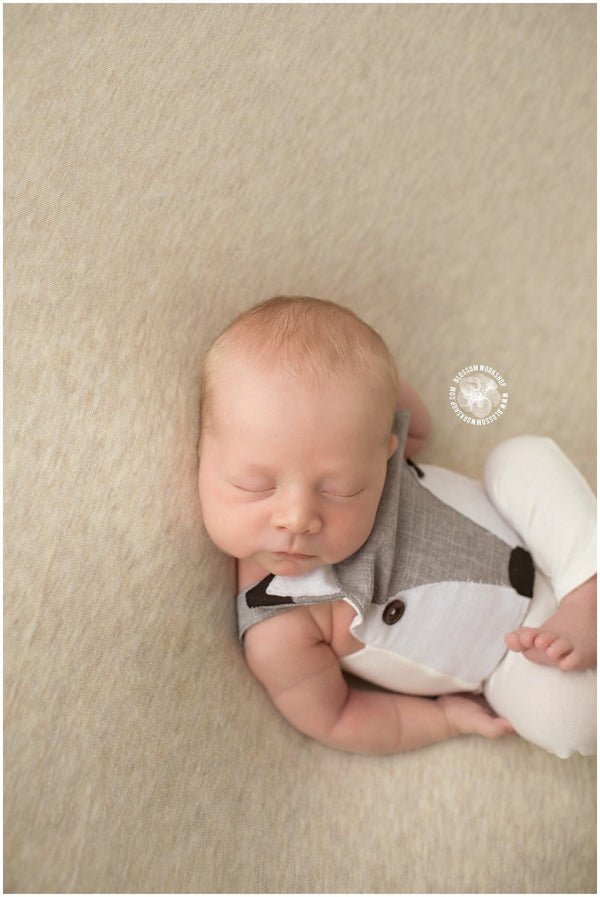 Fox Overall / Fox Romper/ Fox Prop / Baby Fox Onesie - Willow Mint Props