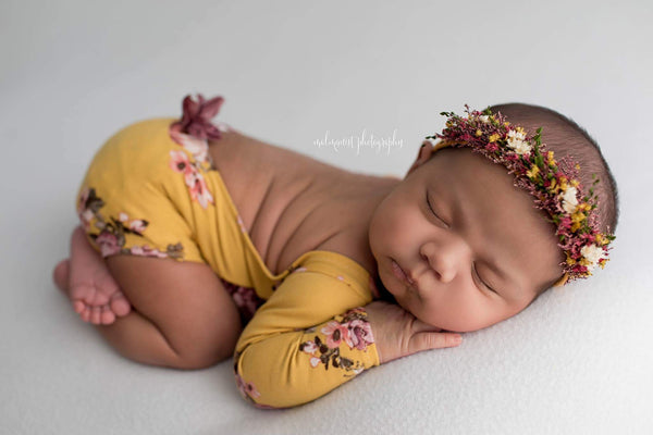 Long Sleeve Mustard Romper - Willow Mint Props