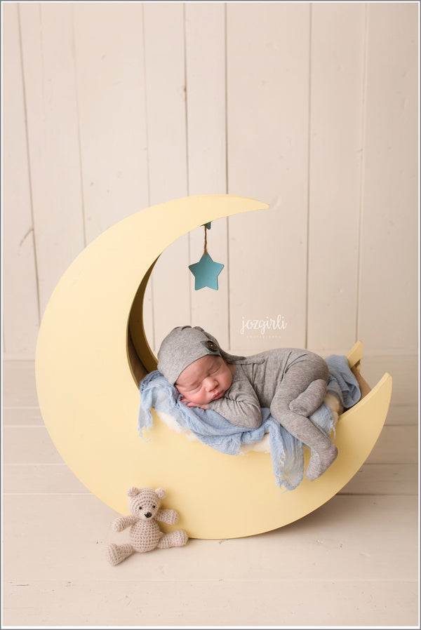 Knot Hat and Pajama Set - Willow Mint Props