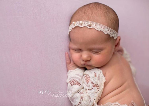 Long Sleeve Lace Floral Romper - Willow Mint Props