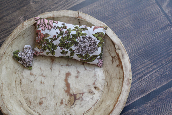 Floral Posing Pillow with Matching Floral Pillow Heart - Willow Mint Props