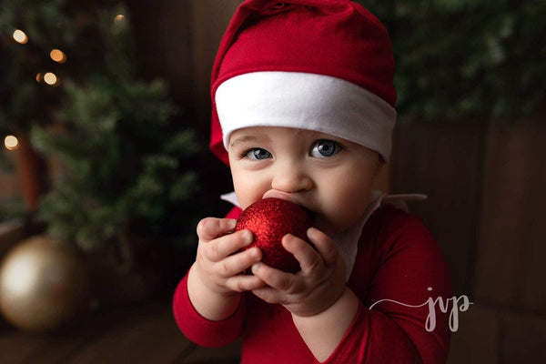 Knot Hat and Pajama Set /6-9 Month Prop Set / Elf Outfit / Christmas Elf Outfit - Willow Mint Props