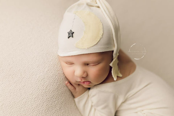 Star and Moon Romper & Hat Set - Willow Mint Props