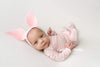 Pig Bonnet and Pajama Set / Piggy hat and Footie Romper/ Piglet Only