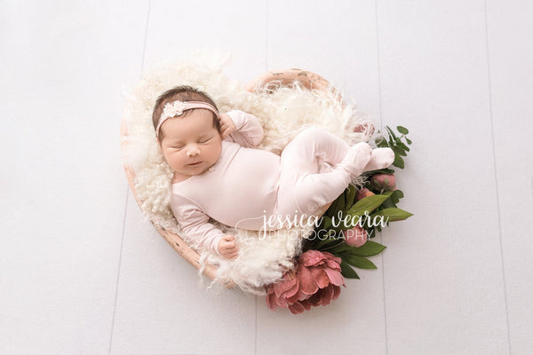 Knot Hat and Pajama Set - Willow Mint Props