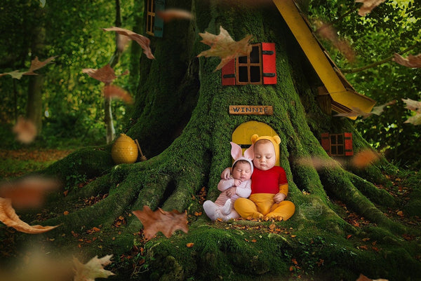 Bear Prop Set / Bear hat and Footie Romper/ Bear Pajama - Willow Mint Props