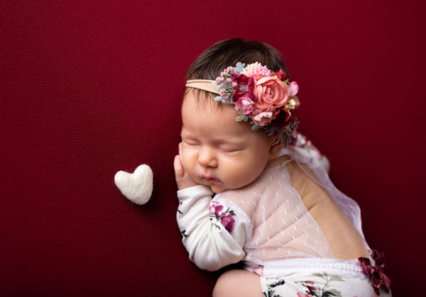 Long Sleeve Lace V Back Romper - Willow Mint Props