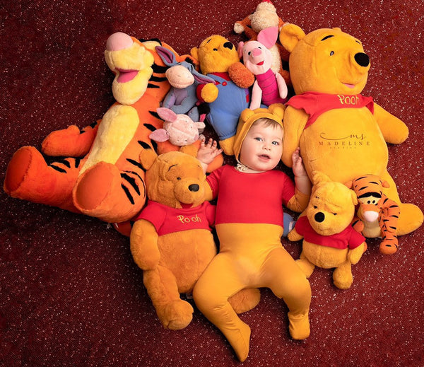 Bear Prop Set / Bear hat and Footie Romper/ Bear Pajama - Willow Mint Props