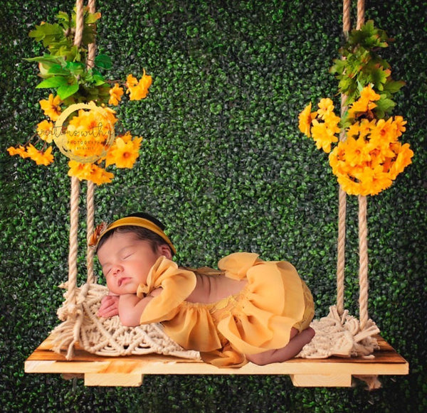 ruffle sleeve romper with ruffle skirt - Willow Mint Props