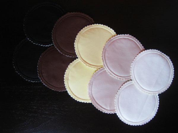 Organic Nursing Pads w Bamboo and PUL/ 10 pads/ - Willow Mint Props