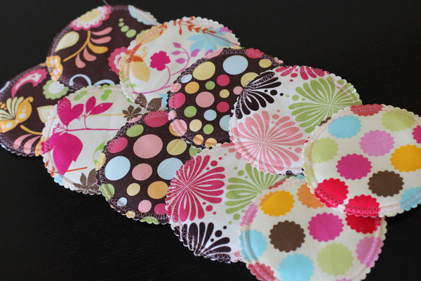 Organic Nursing Pads w Bamboo and PUL/ 10 pads/ - Willow Mint Props