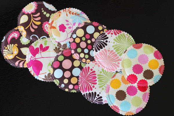 Organic Nursing Pads w Bamboo and PUL/ 10 pads/ - Willow Mint Props