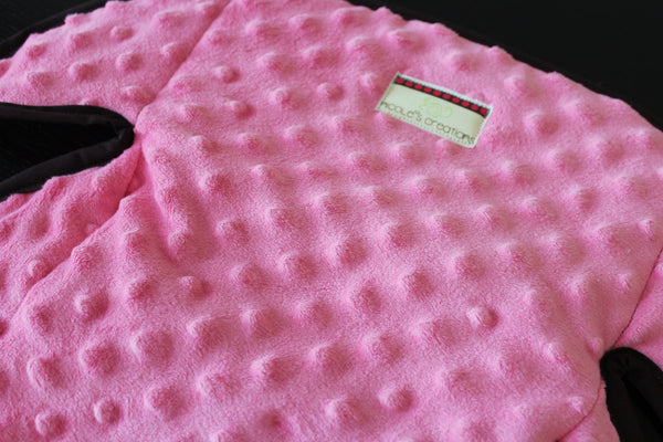 Waterproof Carseat or Stroller Pad, , Minky Pink - Willow Mint Props