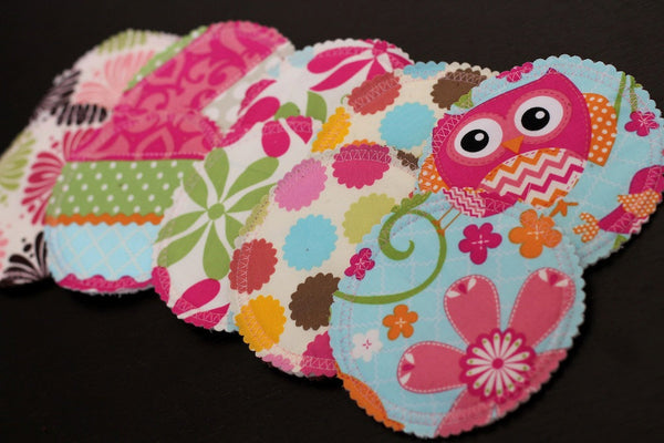 Organic Nursing Pads w Bamboo and PUL/ 10 pads/ - Willow Mint Props