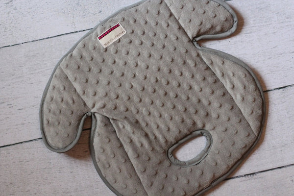 Waterproof Carseat or Stroller Pad, , Minky Grey - Willow Mint Props