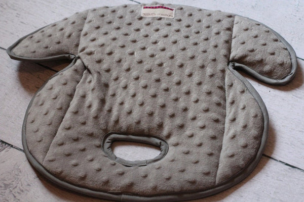 Waterproof Carseat or Stroller Pad, , Minky Grey - Willow Mint Props