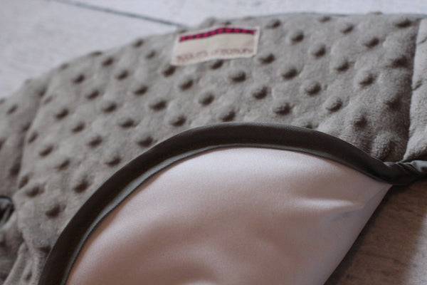 Waterproof Carseat or Stroller Pad, , Minky Grey - Willow Mint Props