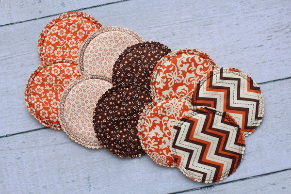 Organic Nursing Pads w Bamboo and PUL/ 10 pads/ - Willow Mint Props