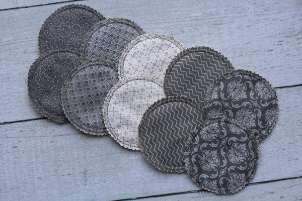 Organic Nursing Pads w Bamboo and PUL/ 10 pads/ - Willow Mint Props