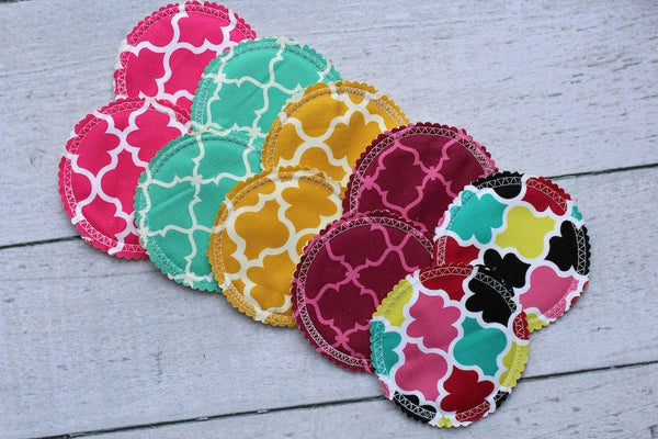 Organic Nursing Pads w Bamboo and PUL/ 10 pads/ - Willow Mint Props