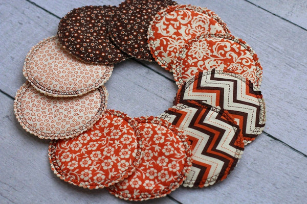 Organic Nursing Pads w Bamboo and PUL/ 10 pads/ - Willow Mint Props