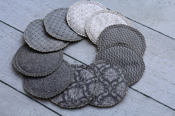 Organic Nursing Pads w Bamboo and PUL/ 10 pads/ - Willow Mint Props