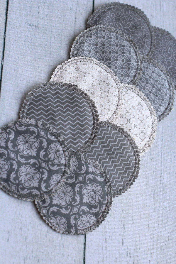 Organic Nursing Pads w Bamboo and PUL/ 10 pads/ - Willow Mint Props