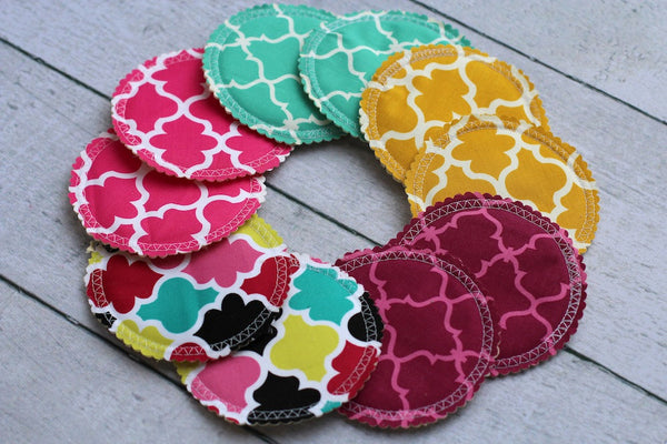 Organic Nursing Pads w Bamboo and PUL/ 10 pads/ - Willow Mint Props