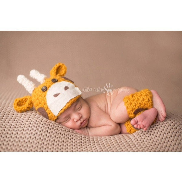 Baby Girrafe Hat and Legging Set - Willow Mint Props