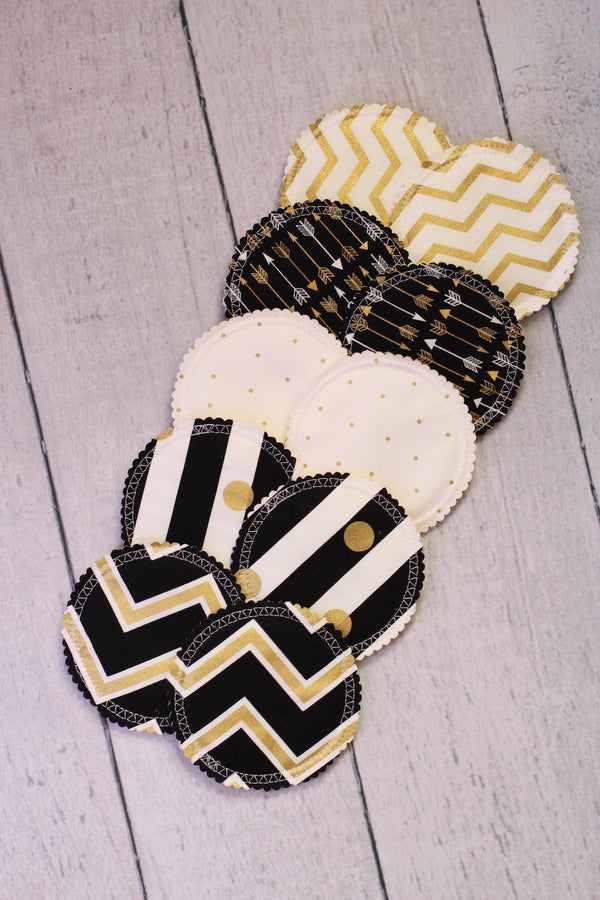 Organic Nursing Pads w Bamboo and PUL/ 10 pads/ - Willow Mint Props